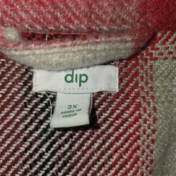 D.i.P Heavyweight Men's Red and White Button-Up Shirt Size 3X with Pockets. - Picture 4 of 6